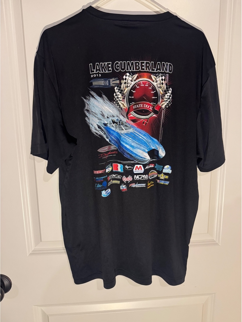 Lake Cumberland 2013 Poker Run Black Graphic T-Shirt